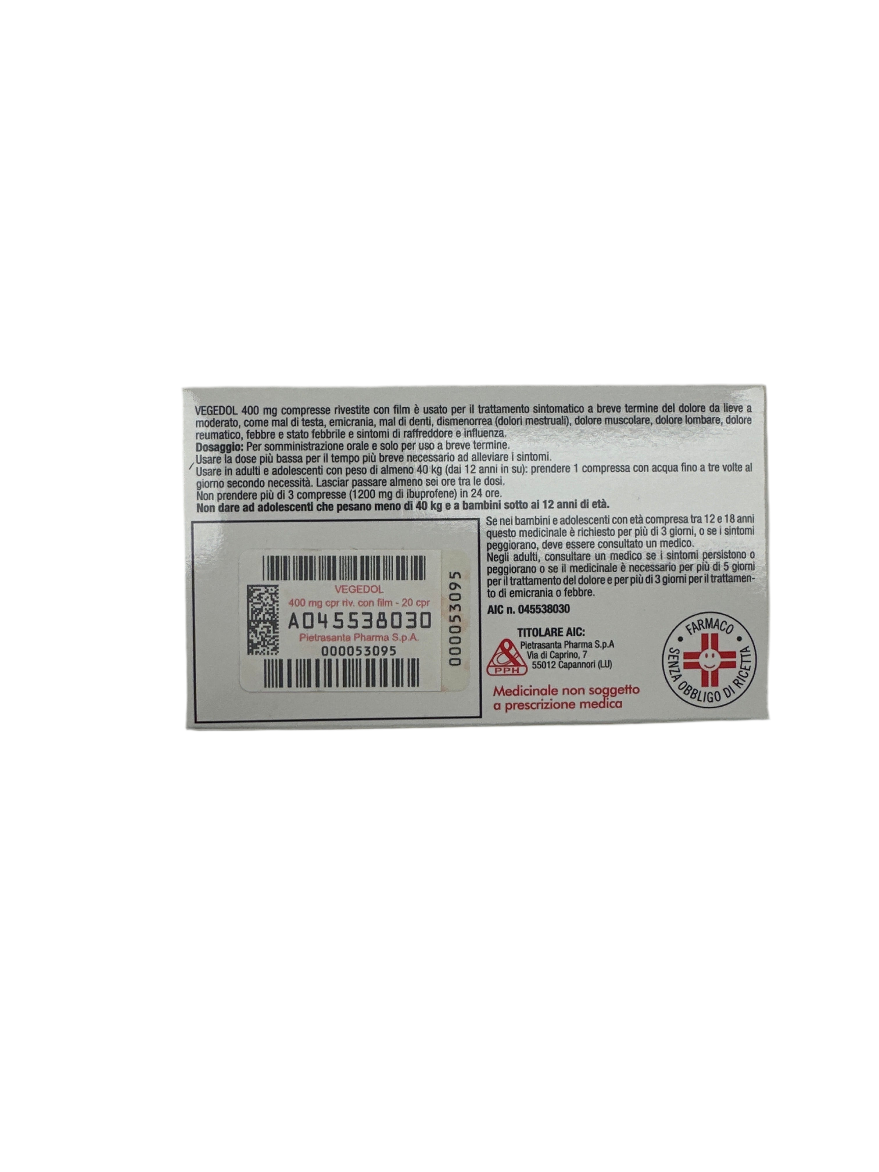 Vegedol 20cpr Riv 400mg